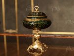 شکلات خوری سبز رنگ عسلی شاهنشاهی سلطنتی کریستال