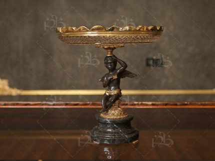 خرید ظرف پذیرایی شیرینی خوری کریستال وارداتی نشکن طلاکاری قیمت عمده ارزان