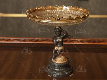 خرید ظرف پذیرایی شیرینی خوری کریستال وارداتی نشکن طلاکاری قیمت