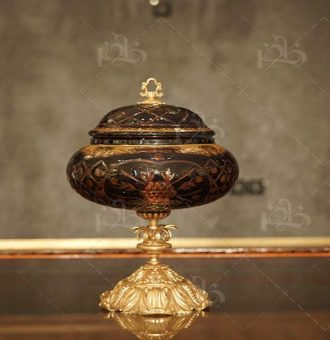 شکلات خوری کریستال رنگ دودی خرید به قیمت عمده نشکن و زیبا