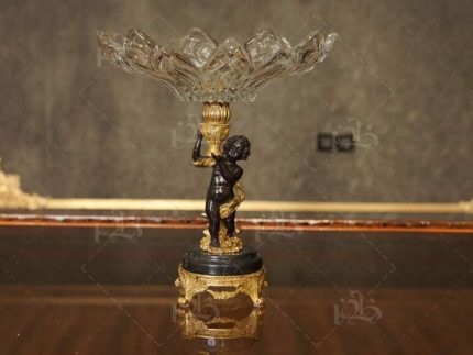 ظرف پذیرایی دکوری خرید کریستال وارداتی نشکن به قیمت ارزان مدل فرشته شالدار