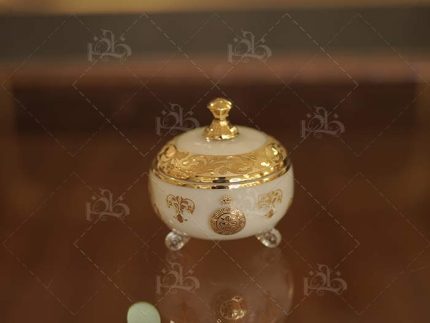 قندون سرویس کریستال عروس جهیزیه وارداتی طلا کاری سرویس چینی خرید به قیمت سفید طلایی