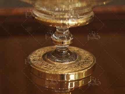 ست کریستال میوه خوری ورا با کریستال ۲۴٪ و طلاکاری ۱۲ عیار براق، برند بهیماه، قابل سفارش تکی یا سرویس جهازی، مناسب پذیرایی لوکس
